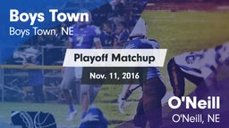 Matchup: Boys Town High vs. O'Neill  2016