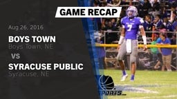 Recap: Boys Town  vs. Syracuse Public  2016