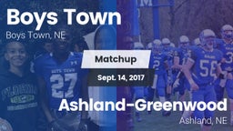 Matchup: Boys Town High vs. Ashland-Greenwood  2017