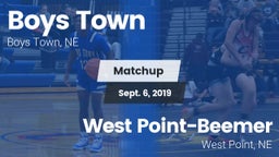 Matchup: Boys Town High vs. West Point-Beemer  2019
