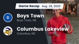 Recap: Boys Town  vs. Columbus Lakeview  2020