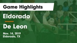Eldorado  vs De Leon  Game Highlights - Nov. 14, 2019