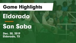 Eldorado  vs San Saba  Game Highlights - Dec. 30, 2019