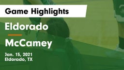 Eldorado  vs McCamey  Game Highlights - Jan. 15, 2021