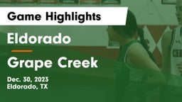 Eldorado  vs Grape Creek Game Highlights - Dec. 30, 2023