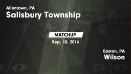 Matchup: Salisbury Township vs. Wilson  2016