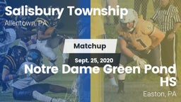 Matchup: Salisbury Township vs. Notre Dame Green Pond HS 2020