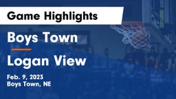 Boys Town  vs Logan View  Game Highlights - Feb. 9, 2023