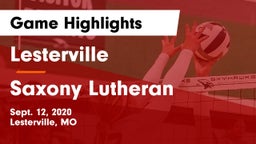 Lesterville  vs Saxony Lutheran  Game Highlights - Sept. 12, 2020
