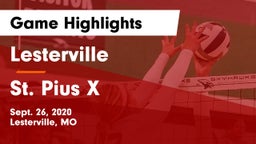 Lesterville  vs St. Pius X  Game Highlights - Sept. 26, 2020