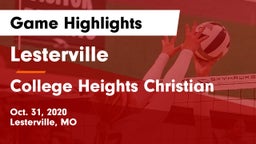 Lesterville  vs College Heights Christian Game Highlights - Oct. 31, 2020