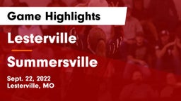 Lesterville  vs Summersville   Game Highlights - Sept. 22, 2022
