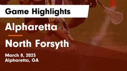 Alpharetta  vs North Forsyth  Game Highlights - March 8, 2023