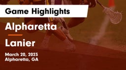 Alpharetta  vs Lanier  Game Highlights - March 20, 2023