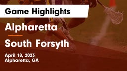 Alpharetta  vs South Forsyth  Game Highlights - April 18, 2023