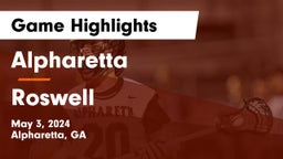 Alpharetta  vs Roswell  Game Highlights - May 3, 2024