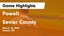 Powell  vs Sevier County  Game Highlights - March 10, 2022
