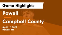 Powell  vs Campbell County  Game Highlights - April 12, 2022