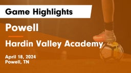 Powell  vs Hardin Valley Academy Game Highlights - April 18, 2024