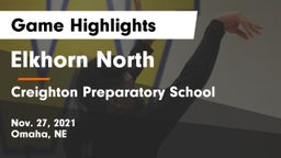 Elkhorn North  vs Creighton Preparatory School Game Highlights - Nov. 27, 2021