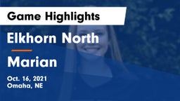 Elkhorn North  vs Marian  Game Highlights - Oct. 16, 2021