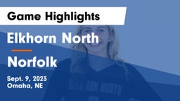 Elkhorn North  vs Norfolk  Game Highlights - Sept. 9, 2023