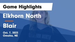 Elkhorn North  vs Blair  Game Highlights - Oct. 7, 2023