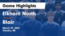 Elkhorn North  vs Blair  Game Highlights - March 29, 2022