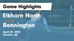 Elkhorn North  vs Bennington  Game Highlights - April 20, 2022