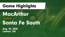 MacArthur  vs Santa Fe South  Game Highlights - Aug. 20, 2020