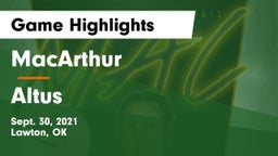 MacArthur  vs Altus  Game Highlights - Sept. 30, 2021
