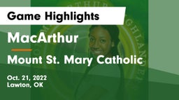 MacArthur  vs Mount St. Mary Catholic  Game Highlights - Oct. 21, 2022