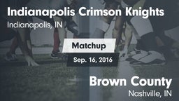 Matchup: Indianapolis vs. Brown County  2016