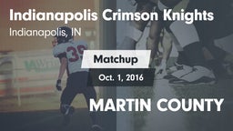 Matchup: Indianapolis vs. MARTIN COUNTY 2016