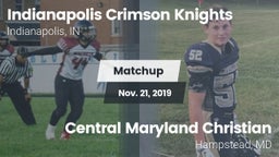 Matchup: Indianapolis vs. Central Maryland Christian 2019