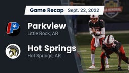 Recap: Parkview  vs. Hot Springs  2022