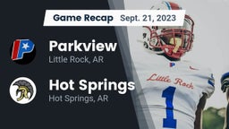 Recap: Parkview  vs. Hot Springs  2023
