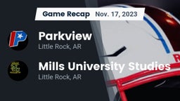 Recap: Parkview  vs. Mills University Studies  2023