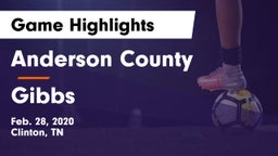 Anderson County  vs Gibbs  Game Highlights - Feb. 28, 2020