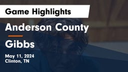 Anderson County  vs Gibbs  Game Highlights - May 11, 2024
