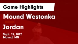 Mound Westonka  vs Jordan  Game Highlights - Sept. 15, 2022