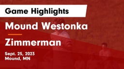 Mound Westonka  vs Zimmerman  Game Highlights - Sept. 25, 2023