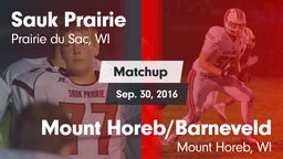Matchup: Sauk Prairie High vs. Mount Horeb/Barneveld  2016