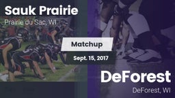 Matchup: Sauk Prairie High vs. DeForest  2017