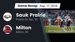 Recap: Sauk Prairie  vs. Milton  2018