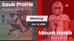 Matchup: Sauk Prairie High vs. Mount Horeb  2018