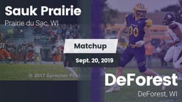 Matchup: Sauk Prairie High vs. DeForest  2019