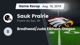 Recap: Sauk Prairie  vs. Brodhead/Juda Elkhorn Oregon 2019
