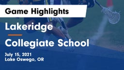 Lakeridge  vs Collegiate School Game Highlights - July 15, 2021