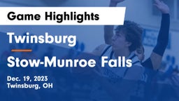Twinsburg  vs Stow-Munroe Falls  Game Highlights - Dec. 19, 2023